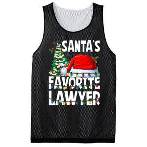 Funny Xmas Lighting SantaS Favorite Lawyer Christmas Mesh Reversible Basketball Jersey Tank