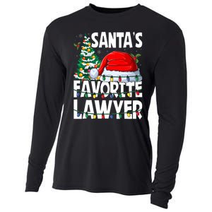 Funny Xmas Lighting SantaS Favorite Lawyer Christmas Cooling Performance Long Sleeve Crew