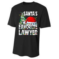 Funny Xmas Lighting SantaS Favorite Lawyer Christmas Performance Sprint T-Shirt