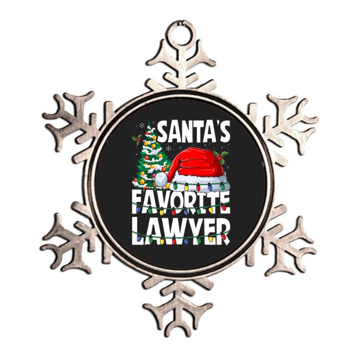 Funny Xmas Lighting SantaS Favorite Lawyer Christmas Metallic Star Ornament