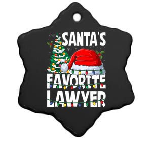 Funny Xmas Lighting SantaS Favorite Lawyer Christmas Ceramic Star Ornament