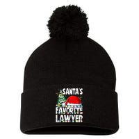 Funny Xmas Lighting SantaS Favorite Lawyer Christmas Pom Pom 12in Knit Beanie