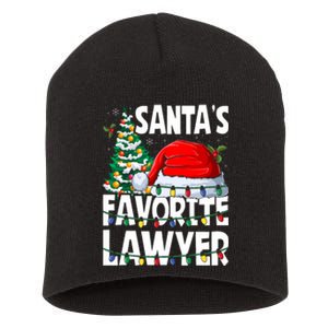 Funny Xmas Lighting SantaS Favorite Lawyer Christmas Short Acrylic Beanie