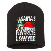 Funny Xmas Lighting SantaS Favorite Lawyer Christmas Short Acrylic Beanie