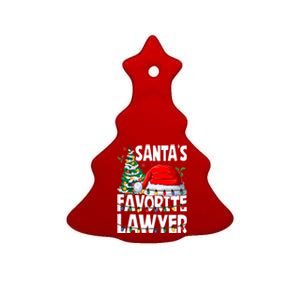 Funny Xmas Lighting SantaS Favorite Lawyer Christmas Ceramic Tree Ornament