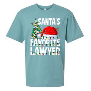 Funny Xmas Lighting SantaS Favorite Lawyer Christmas Sueded Cloud Jersey T-Shirt