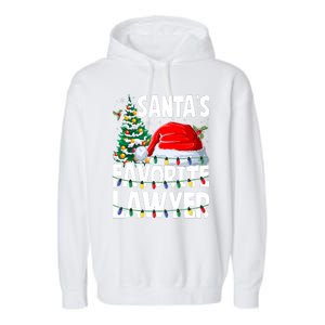 Funny Xmas Lighting SantaS Favorite Lawyer Christmas Garment-Dyed Fleece Hoodie