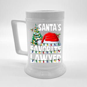 Funny Xmas Lighting SantaS Favorite Lawyer Christmas Beer Stein