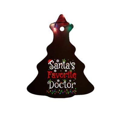 Funny Xmas Lighting SantaS Favorite Doctor Christmas Cool Gift Ceramic Tree Ornament