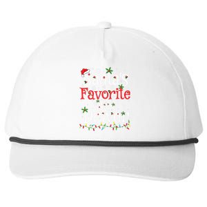 Funny Xmas Lighting Santas Favorite Bus Driver Christmas Snapback Five-Panel Rope Hat