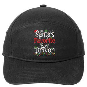 Funny Xmas Lighting Santas Favorite Bus Driver Christmas 7-Panel Snapback Hat