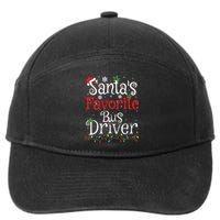 Funny Xmas Lighting Santas Favorite Bus Driver Christmas 7-Panel Snapback Hat