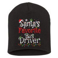 Funny Xmas Lighting Santas Favorite Bus Driver Christmas Short Acrylic Beanie