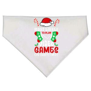 Funny Xmas Most Likely To Play Video Games On Christmas Family Matching Gift USA-Made Doggie Bandana