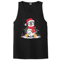 Funny Xmas Matching Santa Hat Penguin Christmas Tree Lights PosiCharge Competitor Tank