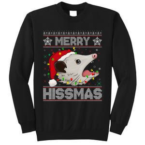 Funny Xmas Merry Hissmas Possum Lovers Opossum Christmas Sweatshirt