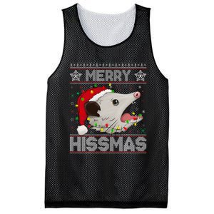 Funny Xmas Merry Hissmas Possum Lovers Opossum Christmas Mesh Reversible Basketball Jersey Tank