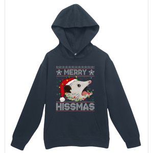 Funny Xmas Merry Hissmas Possum Lovers Opossum Christmas Urban Pullover Hoodie