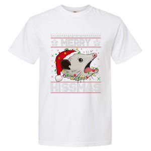 Funny Xmas Merry Hissmas Possum Lovers Opossum Christmas Garment-Dyed Heavyweight T-Shirt