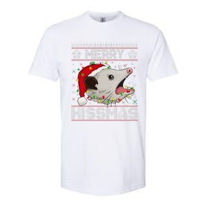 Funny Xmas Merry Hissmas Possum Lovers Opossum Christmas Softstyle CVC T-Shirt