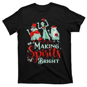 Funny Xmas Making Spirits Bright Christmas Haunted Ghosts Gift T-Shirt