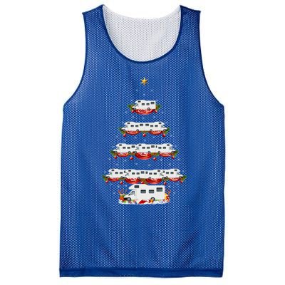 Funny Xmas Matching Santa Camper Van Christmas Tree Gift Mesh Reversible Basketball Jersey Tank