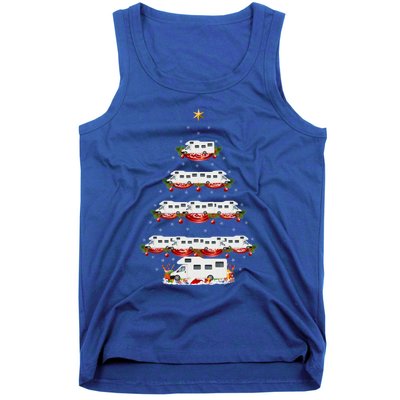 Funny Xmas Matching Santa Camper Van Christmas Tree Gift Tank Top