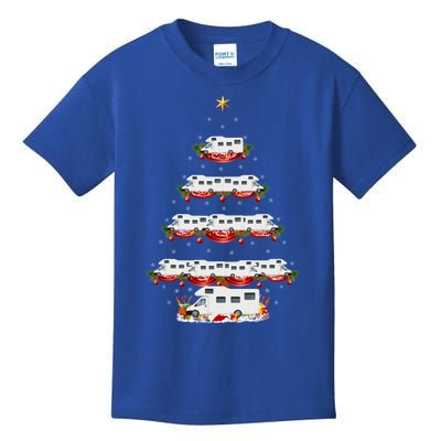 Funny Xmas Matching Santa Camper Van Christmas Tree Gift Kids T-Shirt