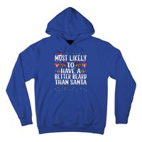 Funny Xmas Most Likely To Have A Better Beard Than Santa Hoodie