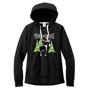 Funny Xmas Moose Pun Merry Moose Gift Clothes Gift Women's Fleece Hoodie