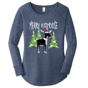 Funny Xmas Moose Pun Merry Moose Gift Clothes Gift Women's Perfect Tri Tunic Long Sleeve Shirt