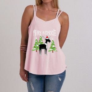 Funny Xmas Moose Pun Merry Moose Gift Clothes Gift Women's Strappy Tank