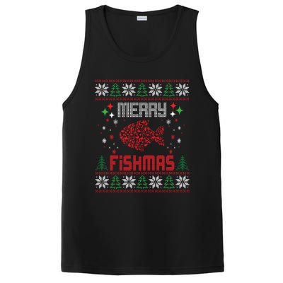 Funny Xmas Merry Fishmas Fish Lovers Ugly Christmas Fishing Meaningful Gift PosiCharge Competitor Tank