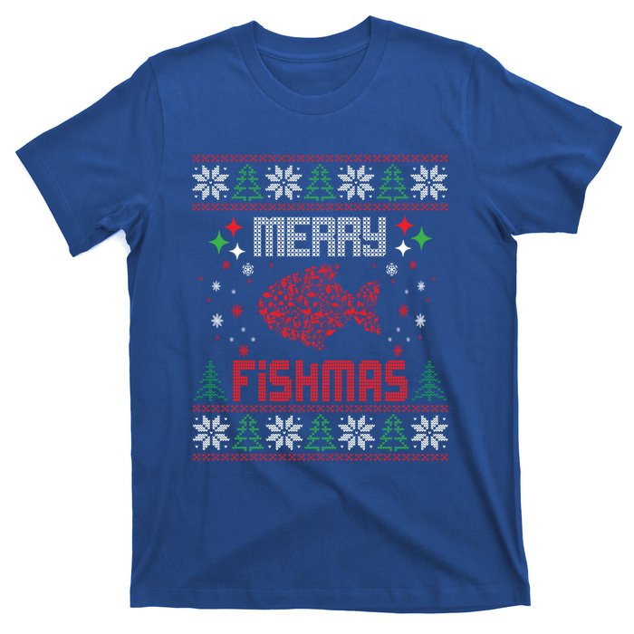 Funny Xmas Merry Fishmas Fish Lovers Ugly Christmas Fishing Meaningful Gift T-Shirt