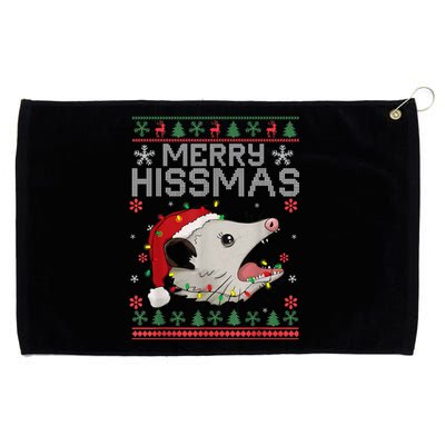 Funny Xmas Merry Hissmas Possum Lovers Opossum Christmas Grommeted Golf Towel