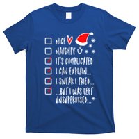 Funny Xmas Nice Naughty List I Can Explain I Swear I Tried Meaningful Gift T-Shirt