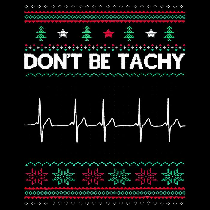 Funny Xmas Nurse Don't Be Tachy Ugly Christmas Sweaters 7-Panel Snapback Hat