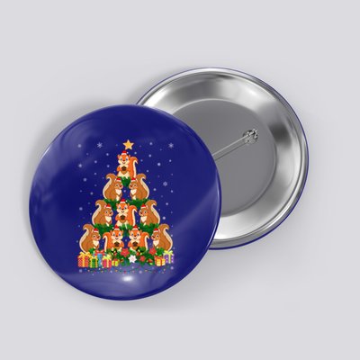 Funny Xmas Outfit For Squirrel Lovers Ugly Christmas Gift Button