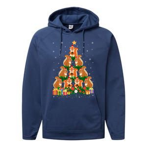 Funny Xmas Outfit For Squirrel Lovers Ugly Christmas Gift Performance Fleece Hoodie