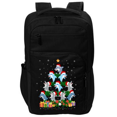 Funny Xmas Outfit For Dolphin Lovers Ugly Christmas Sweater Cool Gift Impact Tech Backpack