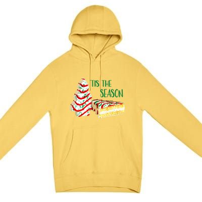 Family Xmas Outfit Cake Lovers Christmas Tree Snack Cake Tee Gift Premium Pullover Hoodie