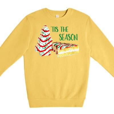 Family Xmas Outfit Cake Lovers Christmas Tree Snack Cake Tee Gift Premium Crewneck Sweatshirt