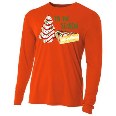 Family Xmas Outfit Cake Lovers Christmas Tree Snack Cake Tee Gift Cooling Performance Long Sleeve Crew