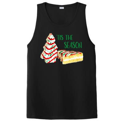 Family Xmas Outfit Cake Lovers Christmas Tree Snack Cake Tee Gift PosiCharge Competitor Tank