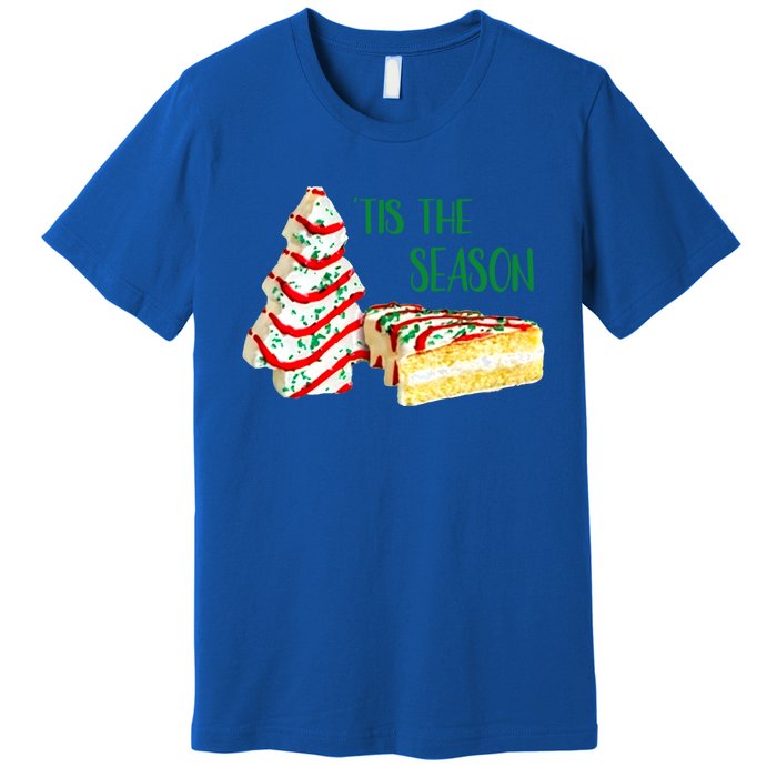 Family Xmas Outfit Cake Lovers Christmas Tree Snack Cake Tee Gift Premium T-Shirt