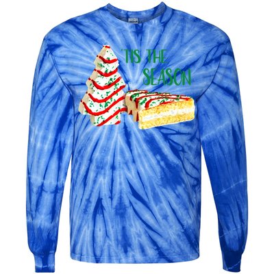 Family Xmas Outfit Cake Lovers Christmas Tree Snack Cake Tee Gift Tie-Dye Long Sleeve Shirt