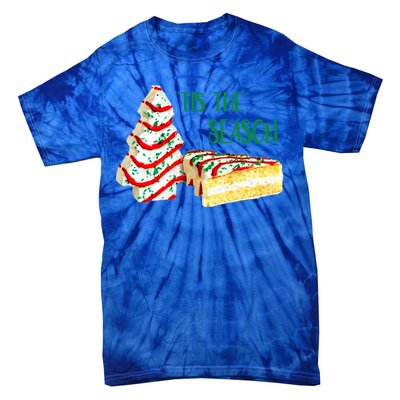 Family Xmas Outfit Cake Lovers Christmas Tree Snack Cake Tee Gift Tie-Dye T-Shirt