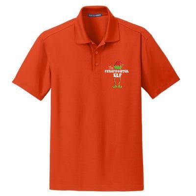 Firefighter Xmas Pajama Gift Dry Zone Grid Polo