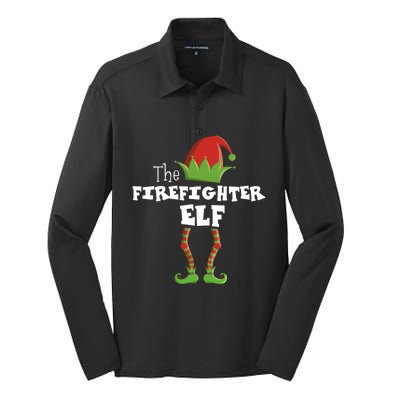 Firefighter Xmas Pajama Gift Silk Touch Performance Long Sleeve Polo