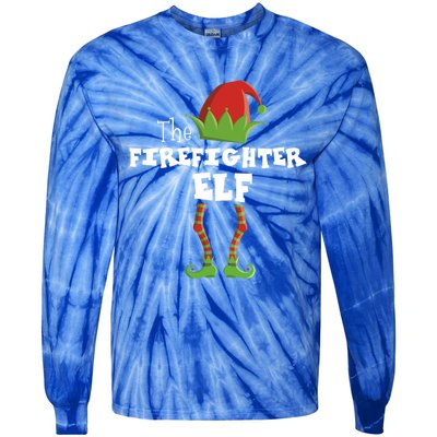 Firefighter Xmas Pajama Gift Tie-Dye Long Sleeve Shirt